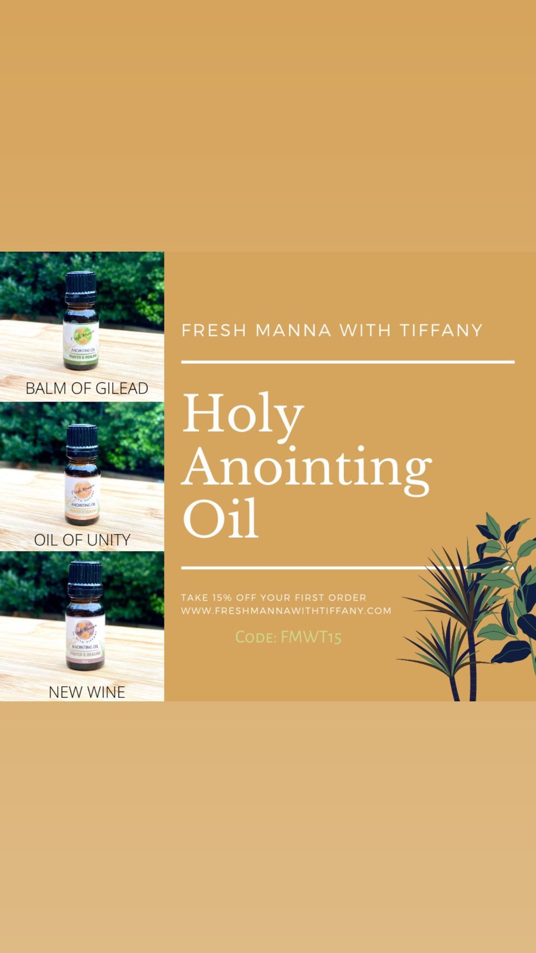 DELIVERANCE ANOINTING OIL – FRESH MANNA WITH TIFFANY