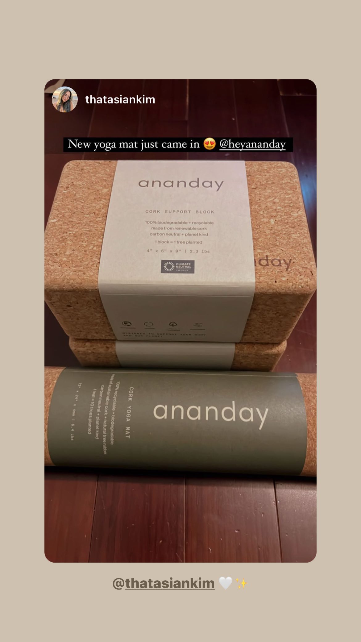 Ananday Cork Yoga Mat