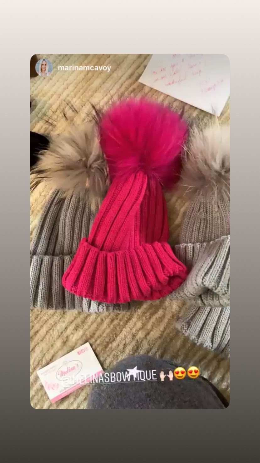 Melina's Bowtique LLC Pink Double Pom Knit Scarf Light Pink Poms